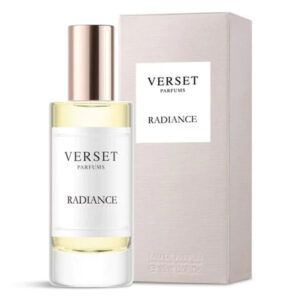Parfumflasche und Verpackung der Marke Verset Parfums Radiance.