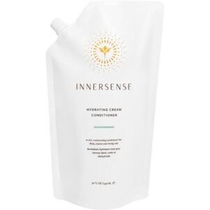 Weißer Nachfüllpack mit Aufschrift "Innersense Hydrating Cream Conditioner".