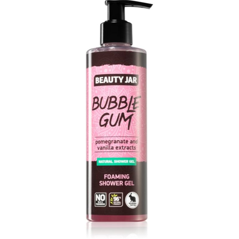 Flasche Beauty Jar Duschgel mit Bubble Gum Aroma und natürlichen Extrakten.