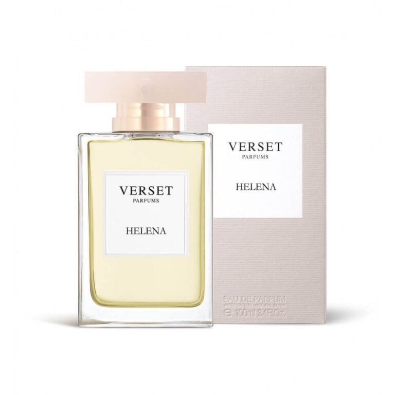 Flasche und Verpackung eines Parfums namens Helena von Verset.
