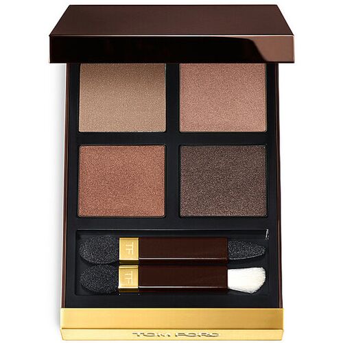 Lidschattenpalette mit vier Farben und zwei Applikatoren.