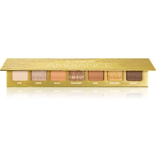 Goldene Lidschattenpalette mit verschiedenen Schattierungen und Texturen.