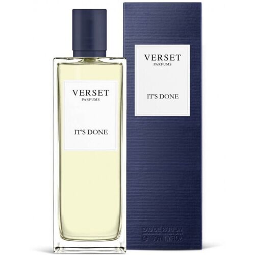 Glasflasche und Verpackung von Verset Parfum It's Done.