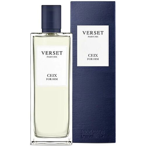 Flasche und Verpackung eines Herrenparfums der Marke Verset mit schlichtem Design.