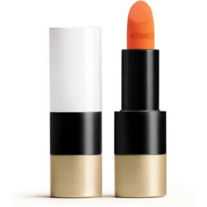 Orangefarbener Hermès-Lippenstift mit geöffneter und geschlossener Kappe.