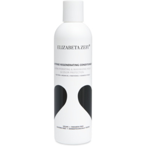 Weiße Flasche mit Elizabeta Zefi Intense Regenerating Conditioner.