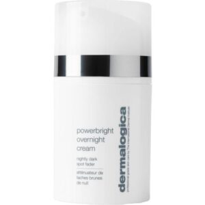 Weiße Flasche mit silbernem Druckknopf und Dermalogica-Logo.