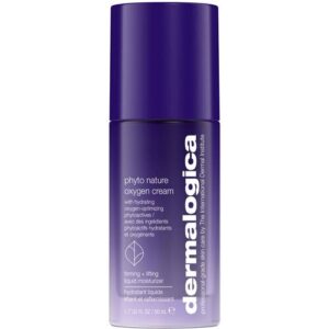 Lila Dermalogica Phyto Nature Oxygen Cream Flasche mit weißem Text.