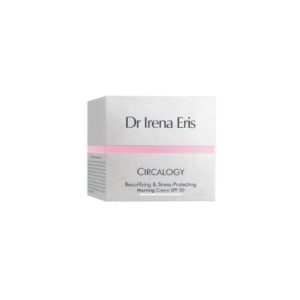 Verpackung einer Creme von Dr Irena Eris mit rosa Akzent und Beschriftung.