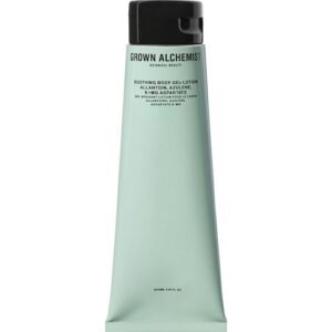 Hellgrüne Tube mit schwarzem Deckel, Produktname Grown Alchemist, Körperpflege-Lotion.