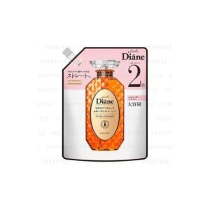 Nachfüllpackung eines Shampoos mit orangefarbener Flasche und japanischer Beschriftung.