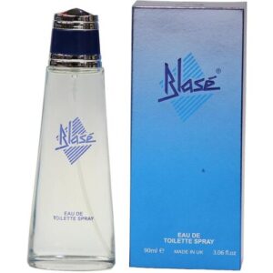 Parfumflasche und Schachtel mit blauem Design und Blåse-Aufschrift.