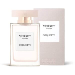 Parfumflasche von Verset Coquette vor der passenden Verpackung.