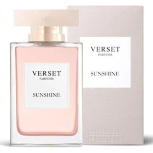 Parfumflasche und Verpackung von Verset Sunshine Eau de Parfum für Damen.
