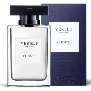 Verset Parfümflasche und Verpackung mit der Aufschrift "Choice".
