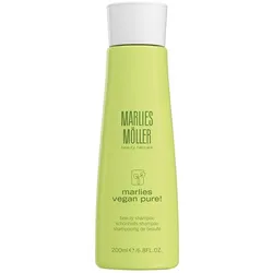 Grüne Shampoo-Flasche mit veganem Label von Marlies Möller, 200 ml Größe.